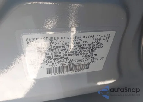 2022 Nissan Kicks Sv Xtronic Cvt from USA, damaged, VIN 3N1CP5CV8NL482744